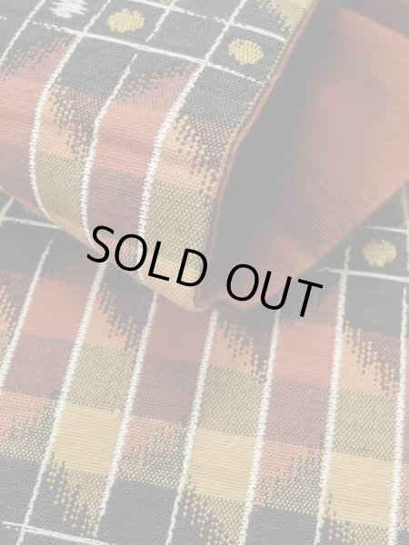 画像10: L0407F 半幅帯 女性用着物 綿   黒 ぼかし 【中古】 【USED】 【リサイクル】 ★★★★☆ (10)