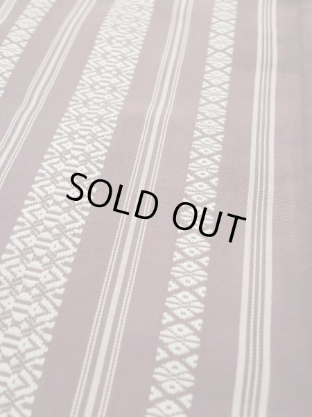 画像8: L0407J 半幅帯 女性用着物 シルク(正絹) 淡い  ローズ 線 【中古】 【USED】 【リサイクル】 ★★★☆☆ (8)