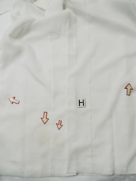 画像18: L0413G  襦袢 女性用着物  化繊   オフ ホワイト,  【中古】 【USED】 【リサイクル】 ★☆☆☆☆ (18)