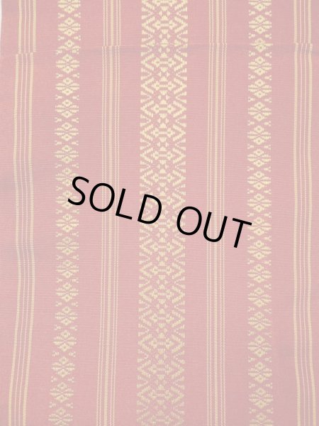 画像2: L0414B 半幅帯 女性用着物 シルク（正絹）   紫 線 【中古】 【USED】 【リサイクル】 ★★★☆☆ (2)