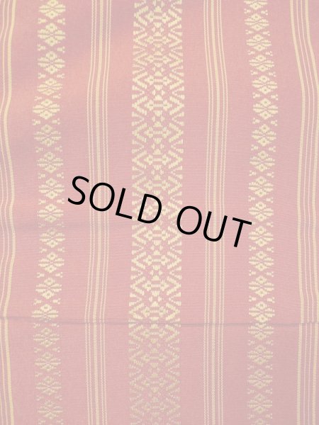 画像3: L0414B 半幅帯 女性用着物 シルク（正絹）   紫 線 【中古】 【USED】 【リサイクル】 ★★★☆☆ (3)