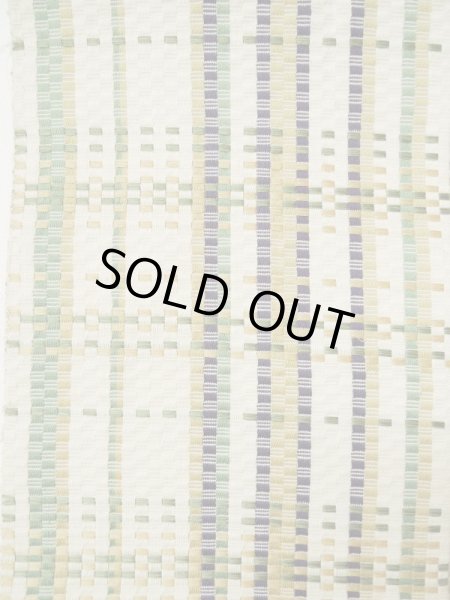 画像2: L0414D 半幅帯 女性用着物 シルク(正絹)   クリーム 縞 【中古】 【USED】 【リサイクル】 ★★☆☆☆ (2)