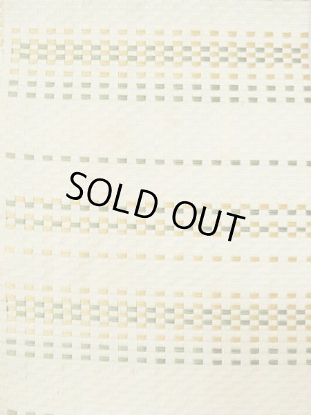 画像4: L0414D 半幅帯 女性用着物 シルク(正絹)   クリーム 縞 【中古】 【USED】 【リサイクル】 ★★☆☆☆ (4)