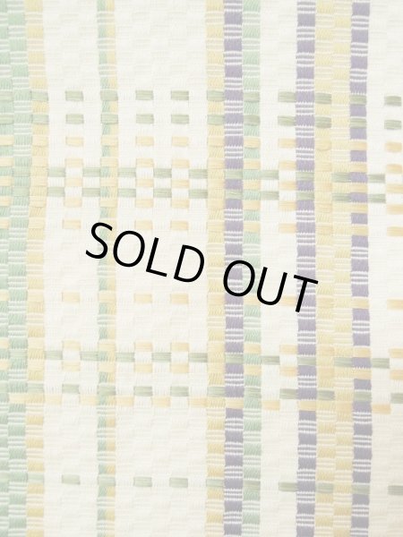 画像5: L0414D 半幅帯 女性用着物 シルク(正絹)   クリーム 縞 【中古】 【USED】 【リサイクル】 ★★☆☆☆ (5)