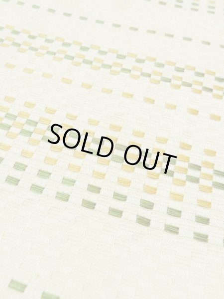 画像11: L0414D 半幅帯 女性用着物 シルク(正絹)   クリーム 縞 【中古】 【USED】 【リサイクル】 ★★☆☆☆ (11)