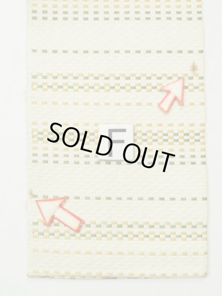 画像18: L0414D 半幅帯 女性用着物 シルク(正絹)   クリーム 縞 【中古】 【USED】 【リサイクル】 ★★☆☆☆ (18)