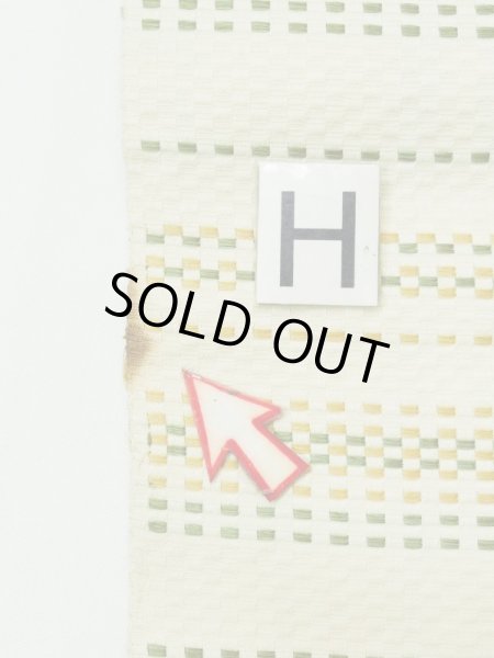 画像20: L0414D 半幅帯 女性用着物 シルク(正絹)   クリーム 縞 【中古】 【USED】 【リサイクル】 ★★☆☆☆ (20)