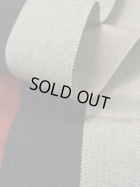 画像9: L0414F 半幅帯 女性用着物 シルク(正絹) 淡い  コーラル 縞 【中古】 【USED】 【リサイクル】 ★★★★☆ (9)