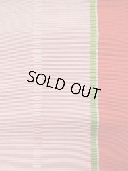 画像5: L0414Q 半幅帯 女性用着物 シルク(正絹) スモーキーな  カーキ 縞 【中古】 【USED】 【リサイクル】 ★★★☆☆ (5)