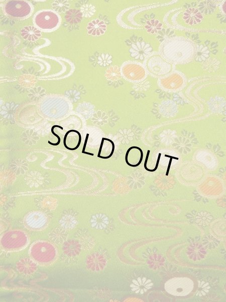 画像2: L0414T 半幅帯 女性用着物 シルク（正絹）   ラズベリー 花 【中古】 【USED】 【リサイクル】 ★★★☆☆ (2)