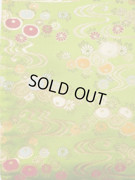 画像4: L0414T 半幅帯 女性用着物 シルク（正絹）   ラズベリー 花 【中古】 【USED】 【リサイクル】 ★★★☆☆ (4)