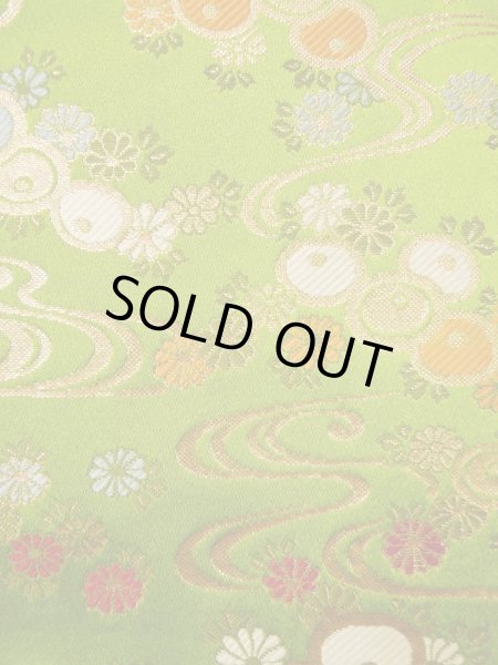 画像6: L0414T 半幅帯 女性用着物 シルク（正絹）   ラズベリー 花 【中古】 【USED】 【リサイクル】 ★★★☆☆ (6)