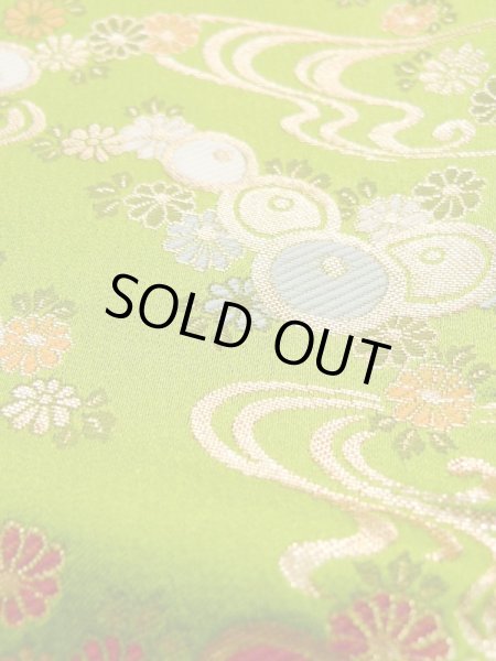 画像8: L0414T 半幅帯 女性用着物 シルク（正絹）   ラズベリー 花 【中古】 【USED】 【リサイクル】 ★★★☆☆ (8)