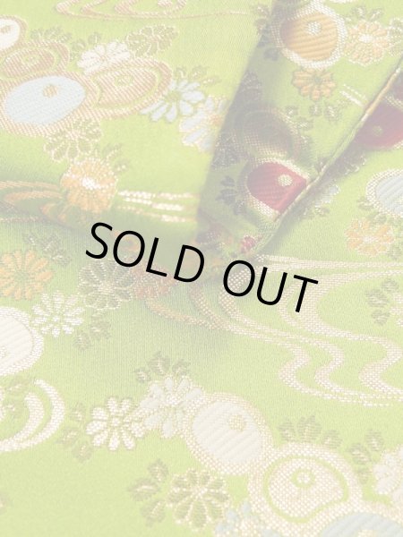 画像11: L0414T 半幅帯 女性用着物 シルク（正絹）   ラズベリー 花 【中古】 【USED】 【リサイクル】 ★★★☆☆ (11)