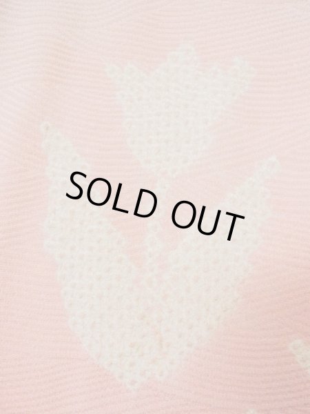 画像5: L0420E  羽織 女性用着物  シルク(正絹) クリーミーな  カーキ, 花 【中古】 【USED】 【リサイクル】 ★★★☆☆ (5)