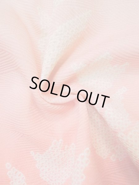 画像12: L0420E  羽織 女性用着物  シルク(正絹) クリーミーな  カーキ, 花 【中古】 【USED】 【リサイクル】 ★★★☆☆ (12)