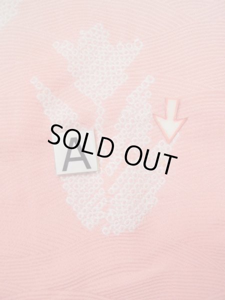 画像14: L0420E  羽織 女性用着物  シルク(正絹) クリーミーな  カーキ, 花 【中古】 【USED】 【リサイクル】 ★★★☆☆ (14)