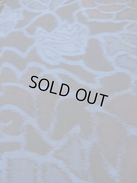 画像9: L0420H  羽織 女性用着物  シルク(正絹) グレイッシュ  オレンジ, 花 【中古】 【USED】 【リサイクル】 ★★★☆☆ (9)