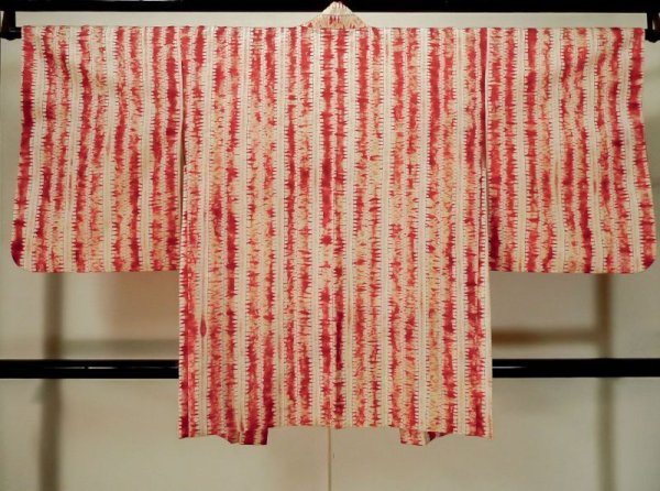 画像2: L0420K Mint  羽織 女性用着物  シルク(正絹) スモーキーな クリーミーな グリーン(緑), 抽象的模様 【中古】 【USED】 【リサイクル】 ★★★★☆ (2)