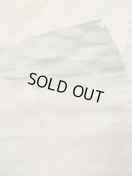 画像8: L0420M  羽織 女性用着物 地紋:更紗、四角 シルク(正絹) スモーキーな クリーミーな クリーム,  【中古】 【USED】 【リサイクル】 ★★☆☆☆ (8)