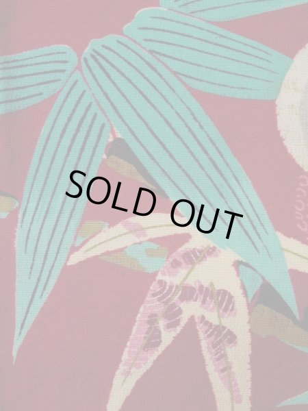 画像6: L0420R  羽織 女性用着物 ほつれ多数。 シルク（正絹） 淡い  赤, 梅 【中古】 【USED】 【リサイクル】 ★☆☆☆☆ (6)