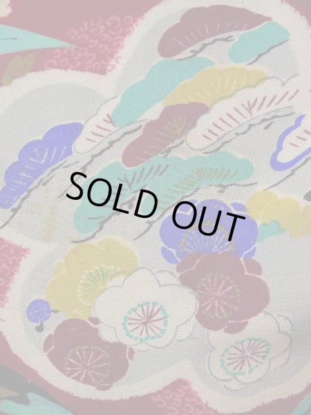 画像9: L0420R  羽織 女性用着物 ほつれ多数。 シルク（正絹） 淡い  赤, 梅 【中古】 【USED】 【リサイクル】 ★☆☆☆☆ (9)