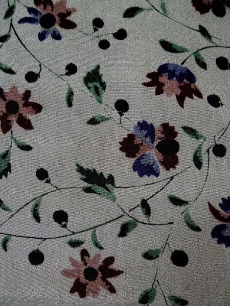 画像5: L0421A  羽織 女性用着物  シルク(正絹) スモーキーな 淡い 朱赤, 花 【中古】 【USED】 【リサイクル】 ★☆☆☆☆ (5)