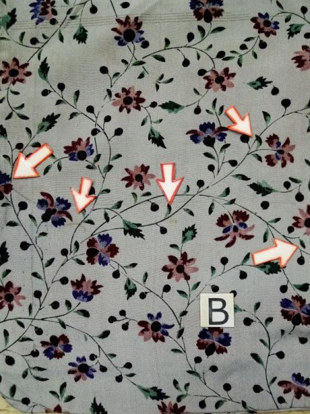 画像14: L0421A  羽織 女性用着物  シルク(正絹) スモーキーな 淡い 朱赤, 花 【中古】 【USED】 【リサイクル】 ★☆☆☆☆ (14)