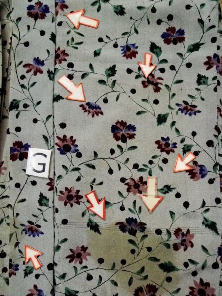 画像19: L0421A  羽織 女性用着物  シルク(正絹) スモーキーな 淡い 朱赤, 花 【中古】 【USED】 【リサイクル】 ★☆☆☆☆ (19)