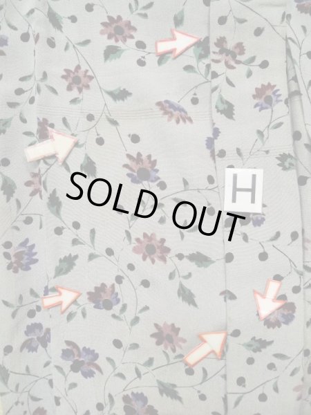 画像20: L0421A  羽織 女性用着物  シルク（正絹） スモーキーな 淡い 朱赤, 花 【中古】 【USED】 【リサイクル】 ★☆☆☆☆ (20)