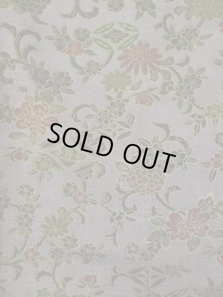 画像4: L0421J  道中着 女性用着物  化繊 スモーキーな グレイッシュ ローズ, 花 【中古】 【USED】 【リサイクル】 ★☆☆☆☆ (4)