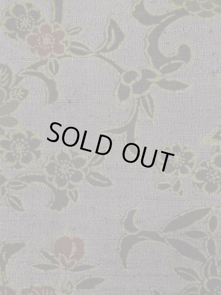 画像8: L0421J  道中着 女性用着物  化繊 スモーキーな グレイッシュ ローズ, 花 【中古】 【USED】 【リサイクル】 ★☆☆☆☆ (8)