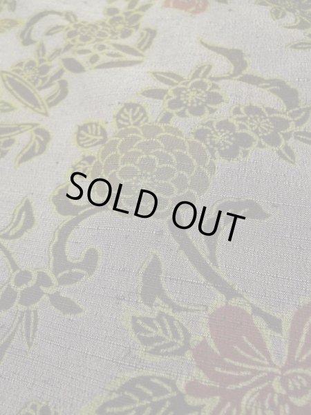 画像9: L0421J  道中着 女性用着物  化繊 スモーキーな グレイッシュ ローズ, 花 【中古】 【USED】 【リサイクル】 ★☆☆☆☆ (9)