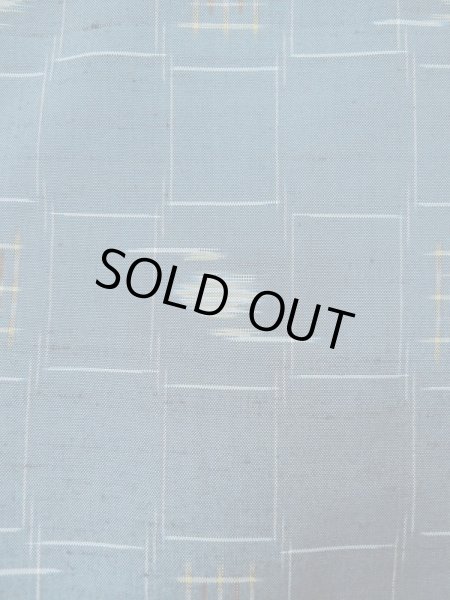 画像6: L0421K  道中着 女性用着物  シルク(正絹) スモーキーな グレイッシュ オレンジ, チェック柄 【中古】 【USED】 【リサイクル】 ★☆☆☆☆ (6)