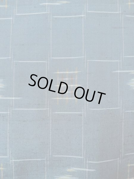 画像7: L0421K  道中着 女性用着物  シルク(正絹) スモーキーな グレイッシュ オレンジ, チェック柄 【中古】 【USED】 【リサイクル】 ★☆☆☆☆ (7)