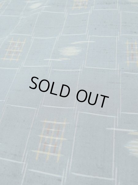 画像10: L0421K  道中着 女性用着物  シルク(正絹) スモーキーな グレイッシュ オレンジ, チェック柄 【中古】 【USED】 【リサイクル】 ★☆☆☆☆ (10)