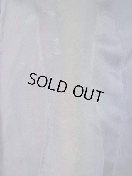 画像3: L0421M  道中着 女性用着物  化繊 クリーミーな グレイッシュ オリーブ, つた 【中古】 【USED】 【リサイクル】 ★★★★☆ (3)