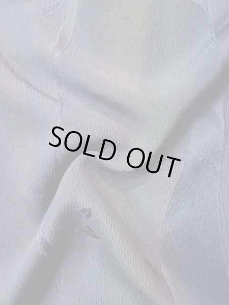 画像12: L0421M  道中着 女性用着物  化繊 クリーミーな グレイッシュ オリーブ, つた 【中古】 【USED】 【リサイクル】 ★★★★☆ (12)