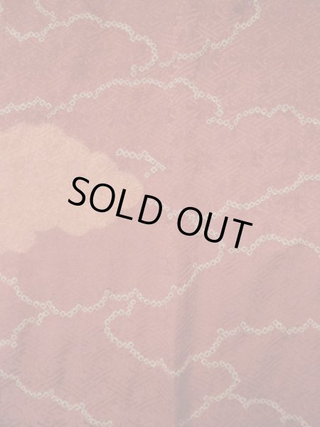 画像3: L0421N  道行 女性用着物  シルク(正絹) グレイッシュ  山吹, 雲 【中古】 【USED】 【リサイクル】 ★★★★★ (3)