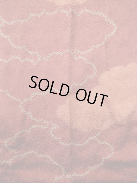 画像5: L0421N  道行 女性用着物  シルク(正絹) グレイッシュ  山吹, 雲 【中古】 【USED】 【リサイクル】 ★★★★★ (5)