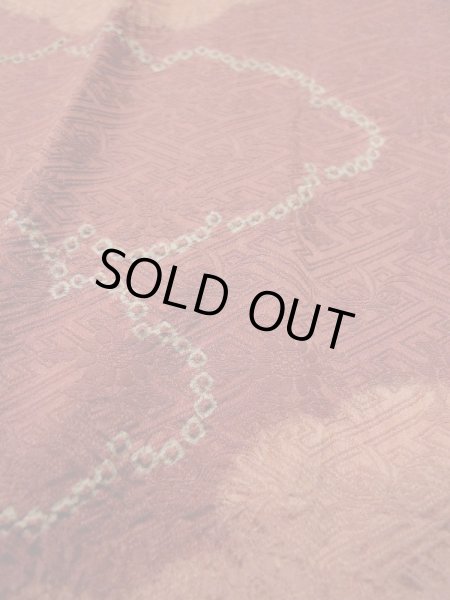 画像10: L0421N  道行 女性用着物  シルク(正絹) グレイッシュ  山吹, 雲 【中古】 【USED】 【リサイクル】 ★★★★★ (10)