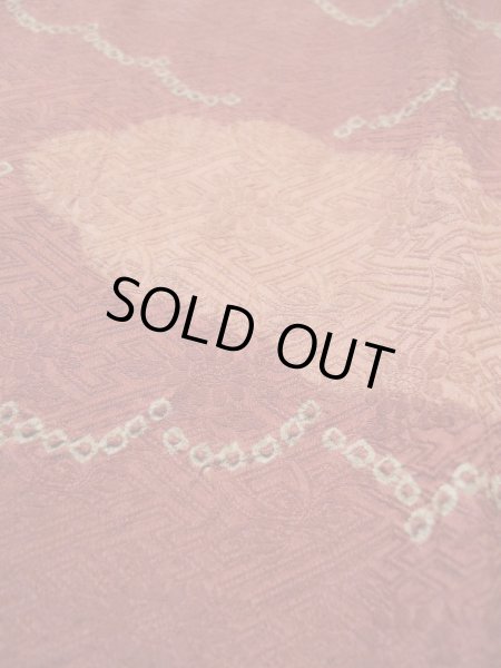 画像12: L0421N  道行 女性用着物  シルク(正絹) グレイッシュ  山吹, 雲 【中古】 【USED】 【リサイクル】 ★★★★★ (12)