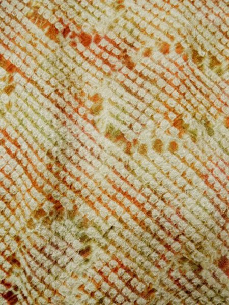 画像7: L0421O  道行 女性用着物  シルク(正絹) グレイッシュ  えんじ, 線 【中古】 【USED】 【リサイクル】 ★★★☆☆ (7)