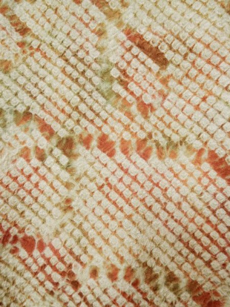 画像8: L0421O  道行 女性用着物  シルク(正絹) グレイッシュ  えんじ, 線 【中古】 【USED】 【リサイクル】 ★★★☆☆ (8)