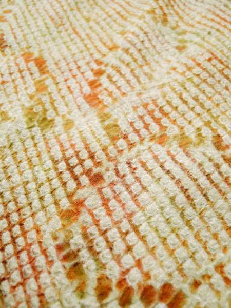 画像12: L0421O  道行 女性用着物  シルク(正絹) グレイッシュ  えんじ, 線 【中古】 【USED】 【リサイクル】 ★★★☆☆ (12)