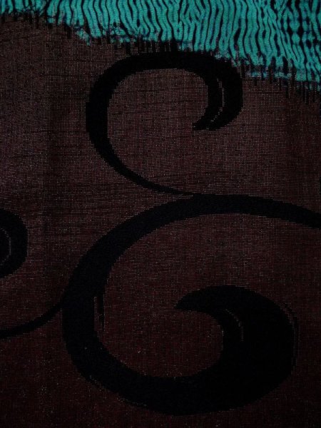 画像6: L0421T  道行 女性用着物 他ダメージ シルク(正絹) クリーミーな シャーベット グレー(灰色), 唐草 【中古】 【USED】 【リサイクル】 ★☆☆☆☆ (6)