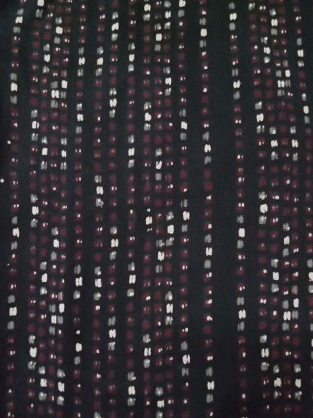 画像6: L0426B  小紋 女性用着物  シルク(正絹)   黒, 小さな点々 【中古】 【USED】 【リサイクル】 ★☆☆☆☆ (6)