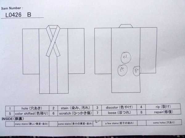 画像12: L0426B  小紋 女性用着物  シルク(正絹)   黒, 小さな点々 【中古】 【USED】 【リサイクル】 ★☆☆☆☆ (12)