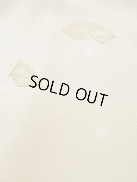 画像11: L0426G  付下げ 女性用着物  シルク(正絹) グレイッシュ  アイボリー, 梅 【中古】 【USED】 【リサイクル】 ★★★☆☆ (11)