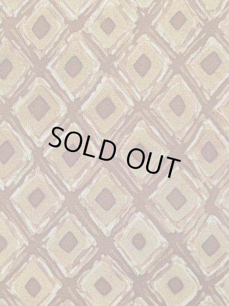 画像5: L0426L  小紋 女性用着物  シルク（正絹） ペール 赤み 茶色, 菱 【中古】 【USED】 【リサイクル】 ★★★☆☆ (5)